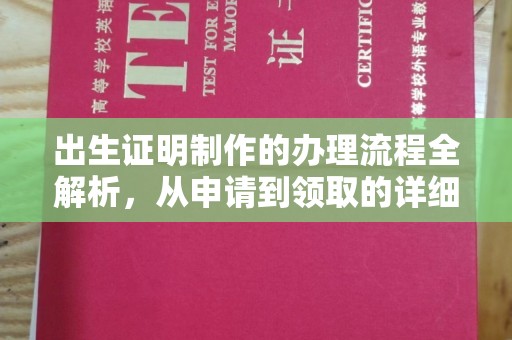 沈丘出生证明制作的办理流程全解析，从申请到领取的详细指南